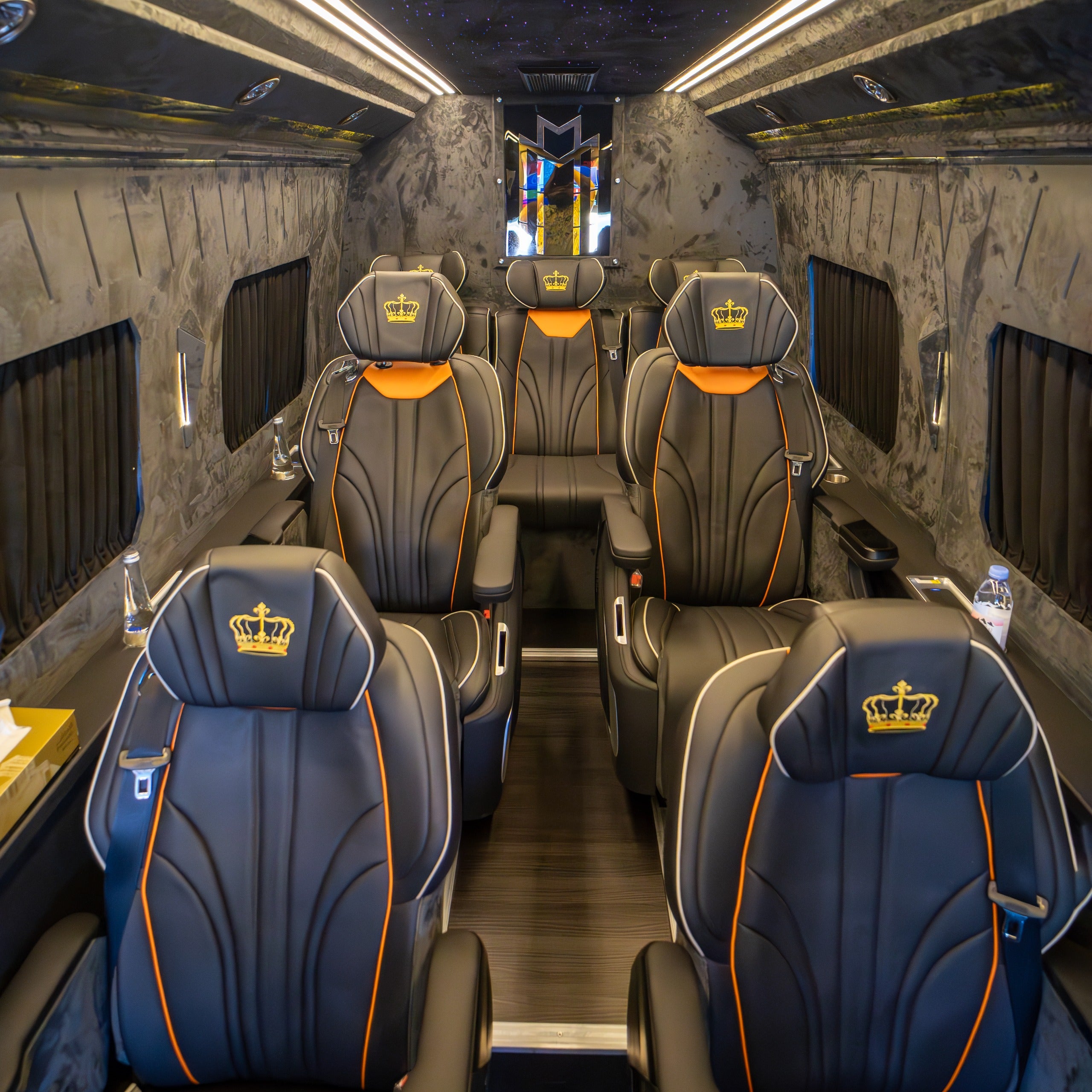 royal sprinter rental dubai seats